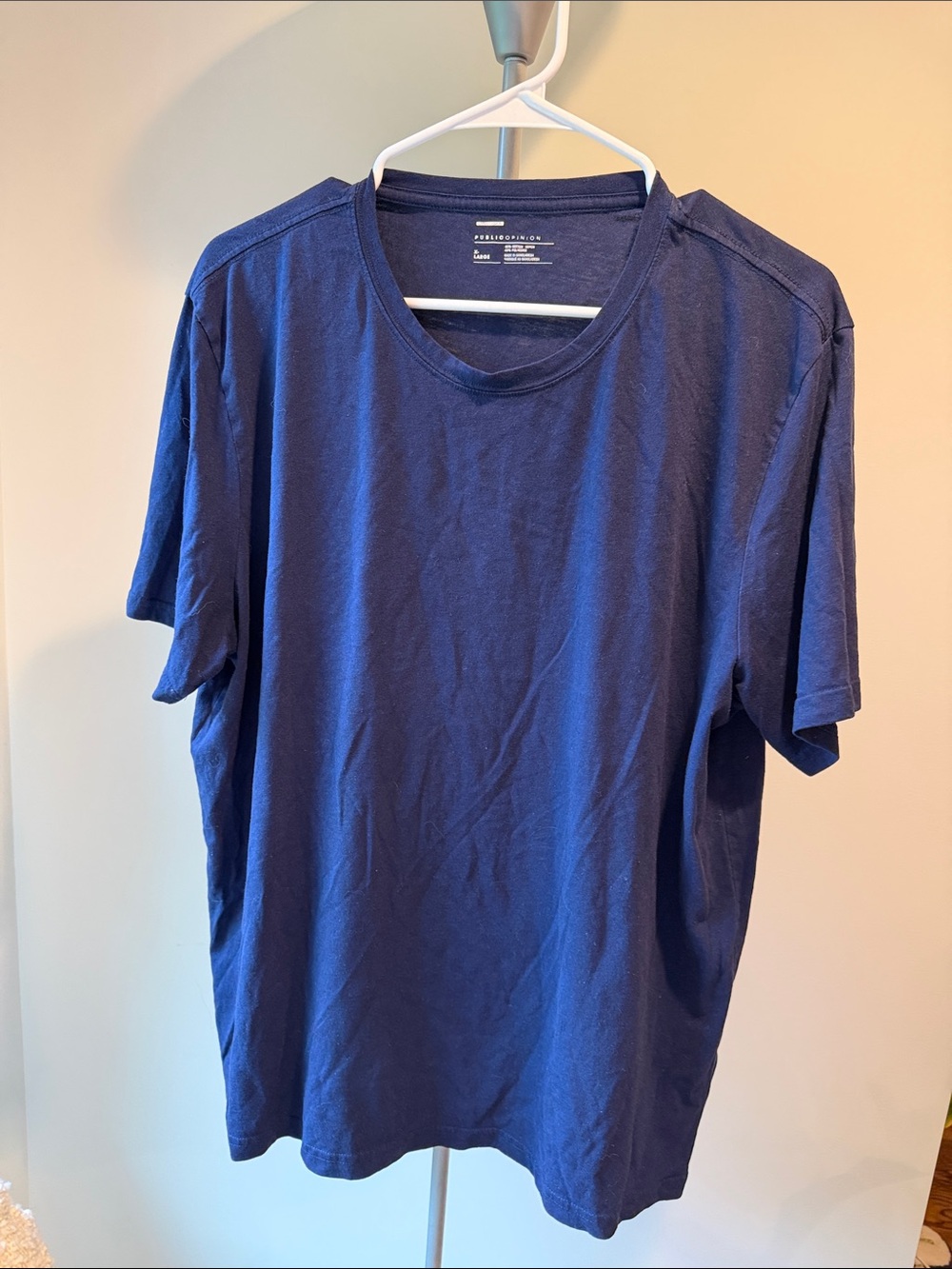Men's Solid Navy Short Sleeve Crew Tee
